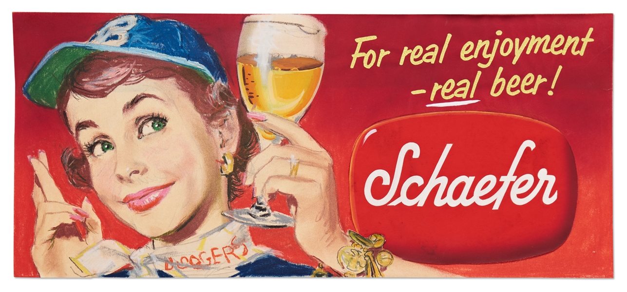 Marshall Dawson Miller Advertising Artwork for Schaefer Beer
