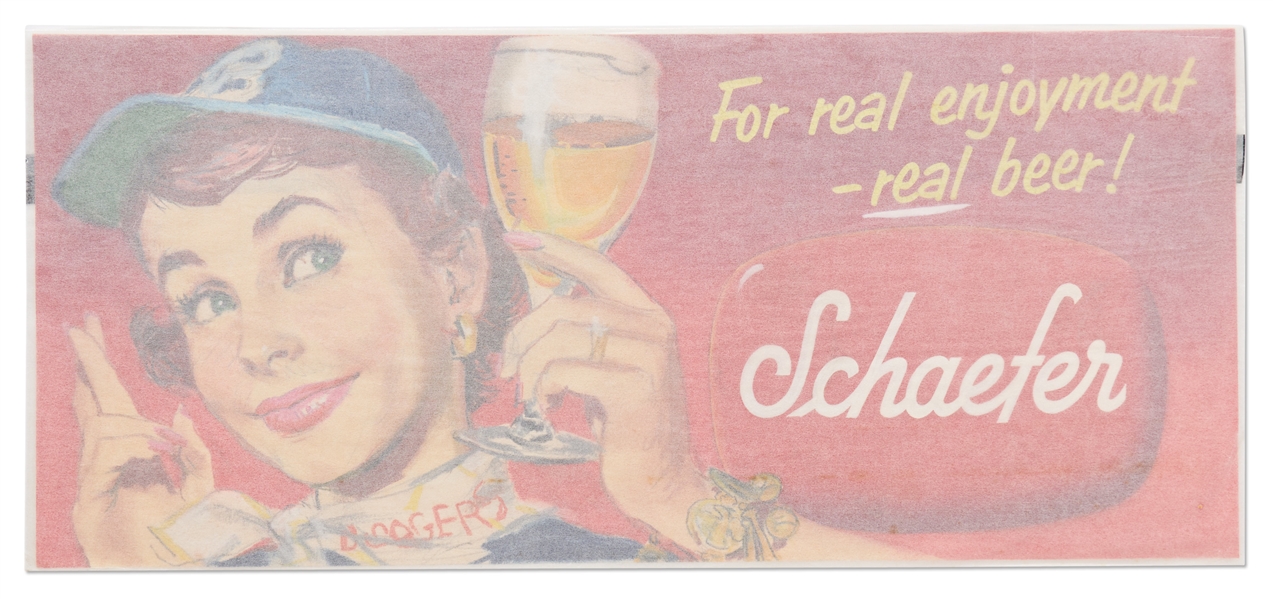 Marshall Dawson Miller Advertising Artwork for Schaefer Beer