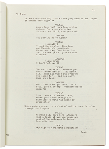 Original 1967 ''Final Revised Screenplay'' for ''Planet of the Apes''