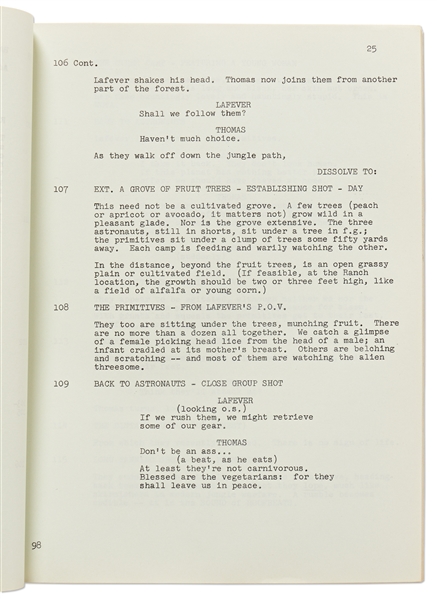 Original 1967 ''Final Revised Screenplay'' for ''Planet of the Apes''