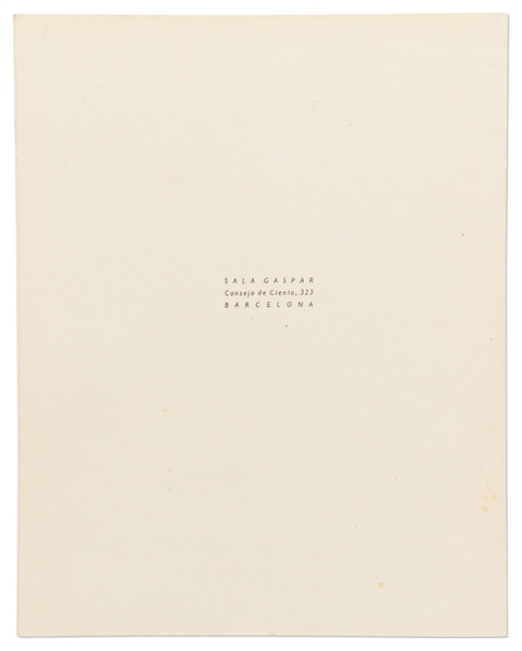 Pablo Picasso Signed Program for an Exhibit of His Work in 1961 -- With PSA/DNA COA