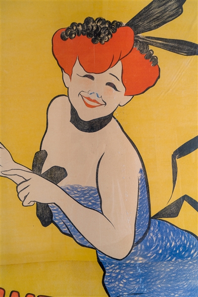Turn of the 20th Century Lithograph by Artist Leonetto Cappiello for Absinthe Gempp Pernod Liquor -- Measures 54.5'' x 77.75''