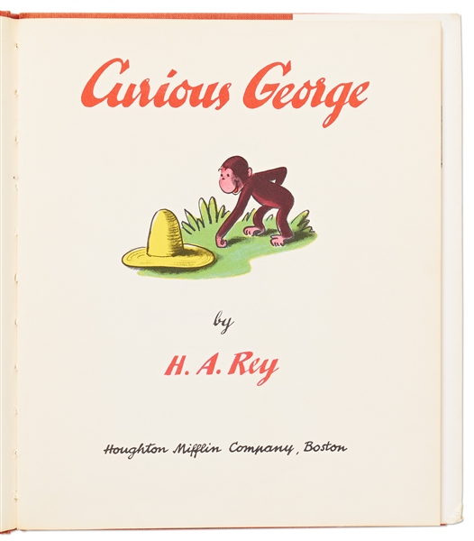 H.A. Rey and Margret Rey Signed First Edition of ''Curious George'' with H.A. Rey Also Drawing an Illustration of the Curious Monkey -- With PSA/DNA COA