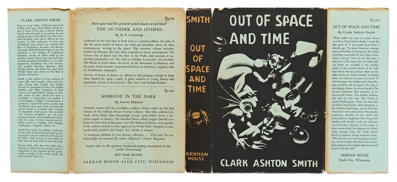 Clark Ashton Smith First Edition, First Printing of ''Out of Space and Time'' -- One of the Top Horror Books & ''the best work in the Lovecraft tradition''