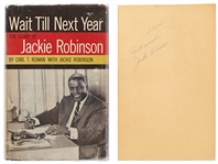 Jackie Robinson Signed First Edition, First Printing of His Autobiography Wait Till Next Year -- Uninscribed -- With PSA/DNA COA