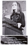 Gloria Steinem Handwritten 16 x 20 Photo with Her Thoughts on the Womens Rights Movement -- ...It really is a revolution...