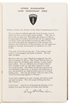 Dwight D. Eisenhower Signed D-Day Speech From the Limited Edition of ''Crusade in Europe'' -- Housed in Original Glassine Dust Jacket & Slipcase