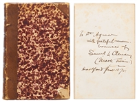 Mark Twain Signed Association Copy of His Famous Travelogue, The Innocents Abroad