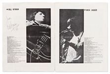 Rolling Stones Promotional Program from 1964 Signed by All Five Members Including Brian Jones -- With Heritage COA