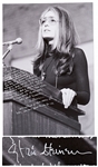 Gloria Steinem Handwritten 16 x 20 Photo with Her Thoughts on the Womens Rights Movement -- ...It really is a revolution...