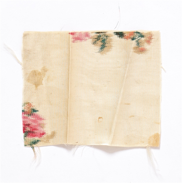 Large Swatch of Fabric Worn by Laura Keene the Night of Abraham Lincoln's Assassination -- Accompanied by Letter from Laura Keene's Daughter, Stating that President Lincoln's Blood Stains the Fabric