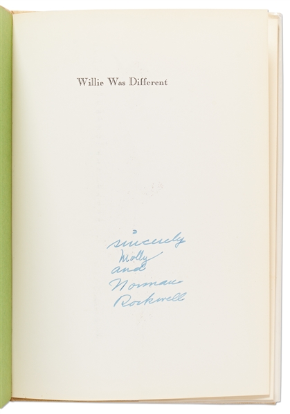 Norman Rockwell Signed First Edition of His Book, ''Willie Was Different: The Tale of an Ugly Thrushling''