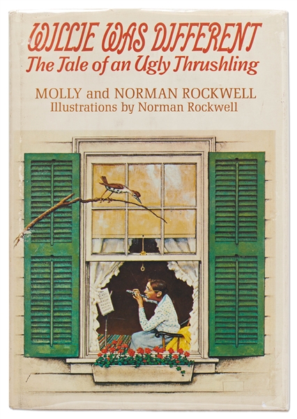 Norman Rockwell Signed First Edition of His Book, ''Willie Was Different: The Tale of an Ugly Thrushling''