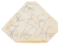 Stevie Ray Vaughan Signature -- Penned in 1985 Before His Concert at the Oregon State Penitentiary