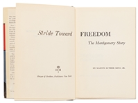 Martin Luther King Signed First Edition, First Printing of ''Stride Toward Freedom'' in Original Dust Jacket -- Bold Signature Without Inscription -- Scarce