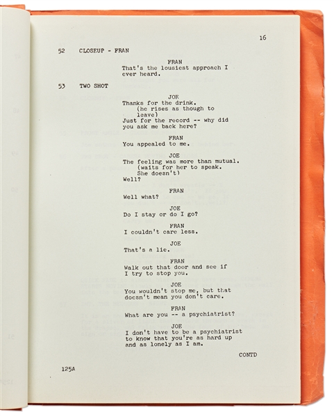Frank D. Gilroy Script from 1968, ''The Only Game in Town'' Starring Elizabeth Taylor and Warren Beatty