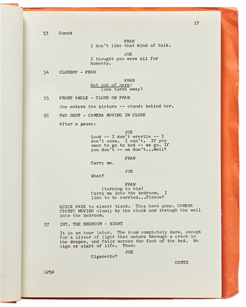 Frank D. Gilroy Script from 1968, ''The Only Game in Town'' Starring Elizabeth Taylor and Warren Beatty