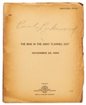 Script from the 1956 Film The Man in the Gray Flannel Suit, Written by Academy Award Nominated Screenwriter Nunnally Johnson