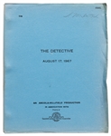 Abby Mann Written Screenplay for The Detective, the 1968 Film Starring Frank Sinatra