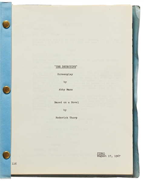 Abby Mann Written Screenplay for ''The Detective'', the 1968 Film Starring Frank Sinatra