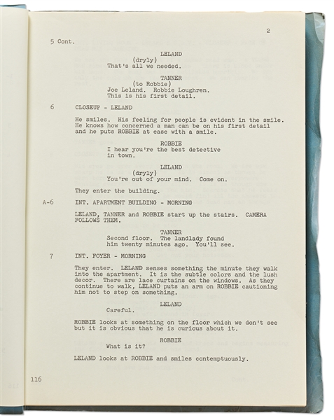 Abby Mann Written Screenplay for ''The Detective'', the 1968 Film Starring Frank Sinatra