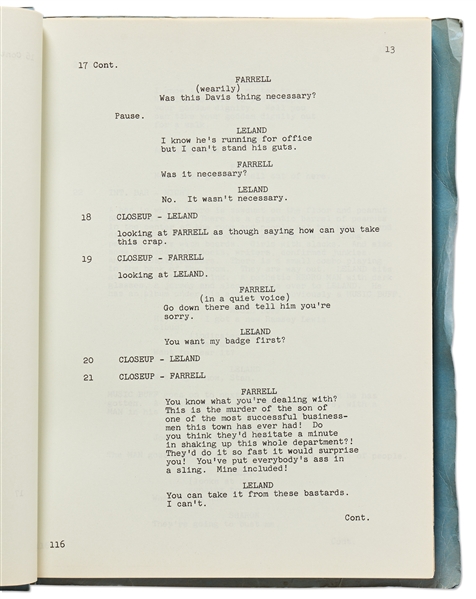 Abby Mann Written Screenplay for ''The Detective'', the 1968 Film Starring Frank Sinatra
