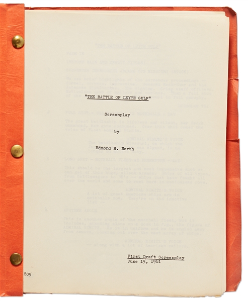 Unproduced 20th Century Fox Screenplay by ''Patton'' Screenwriter Edmund H. North, Titled ''The Battle of Leyte Gulf''