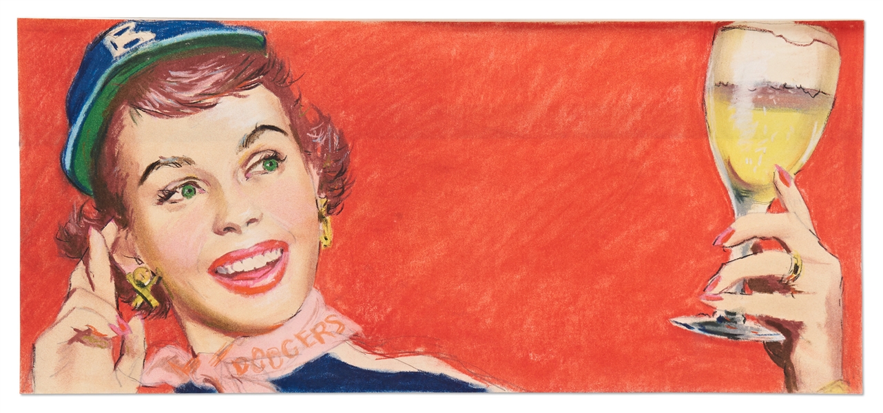 Marshall Dawson Miller Advertising Artwork for Schaefer Beer