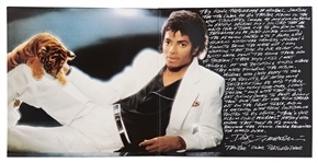 Michael Jackson Thriller Album with Handwritten Memory of How the Famous Photos Were Captured by Photographer Dick Zimmerman