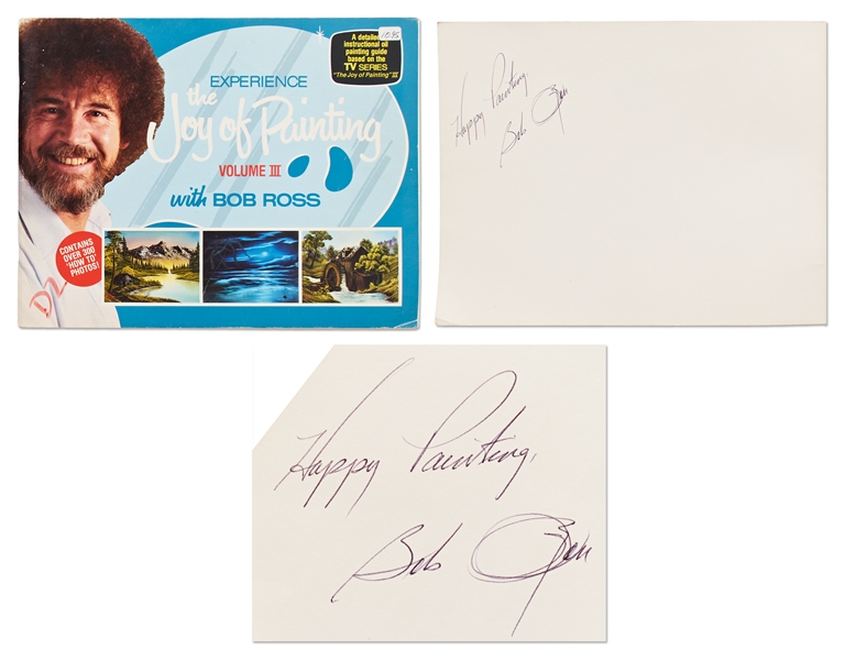 Bob Ross Signed The Joy of Painting Volume III with Bob Ross