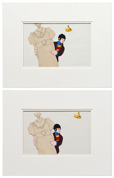 Pair of Yellow Submarine Animation Cels from the 1968 Beatles Film