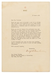 Dwight Eisenhower Letter Signed from 1951 Regarding the Communist Threat -- ''...we must fight out the battle of freedom versus Communism in the world...''