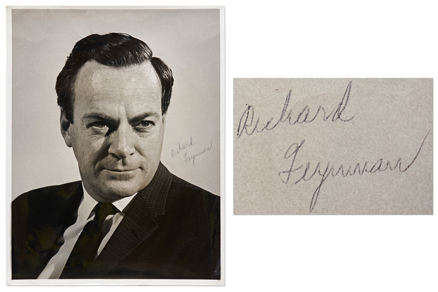 Scarce Richard Feynman Signed 8.5'' x 11'' Photo Without Inscription -- With JSA COA