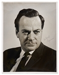 Scarce Richard Feynman Signed 8.5'' x 11'' Photo Without Inscription -- With JSA COA