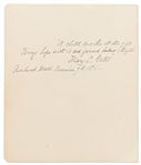 Large Signature of Li Hongzhang, Chinese Diplomat and Military Leader