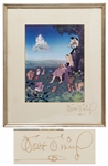 Walt Disney Signed Mat with a Scene from Sleeping Beauty