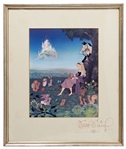Walt Disney Signed Mat with a Scene from ''Sleeping Beauty''