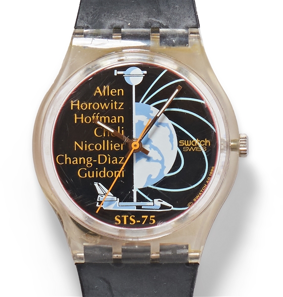 NASA Astronaut Jeffrey Hoffman Space Flown Mission Watch -- Fully Functional Watch Was Flown on STS-75 Columbia