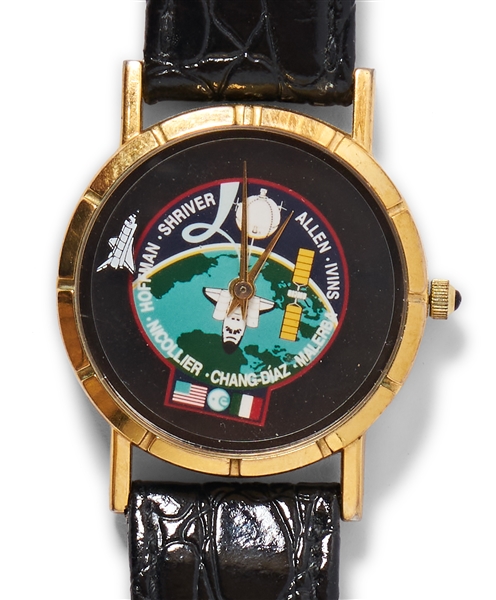 NASA Astronaut Jeffrey Hoffman Space Worn Mission Watch -- Fully Functional Watch Was Flown on STS-46 Atlantis and Shown in NASA Photos S46-13-015 & 016