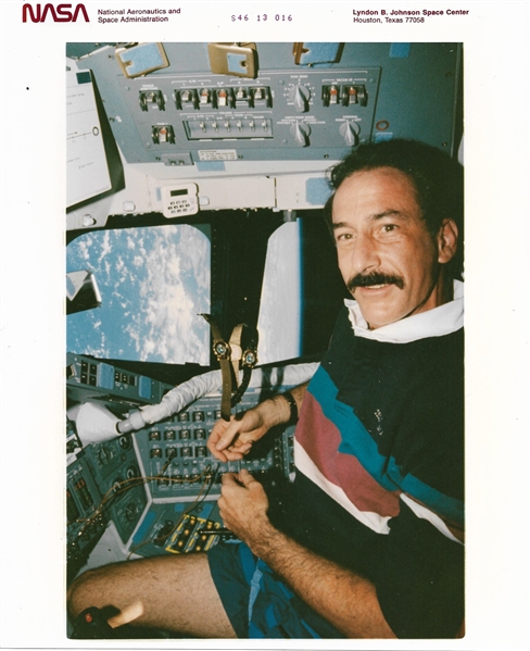 NASA Astronaut Jeffrey Hoffman Space Worn Mission Watch -- Fully Functional Watch Was Flown on STS-46 Atlantis and Shown in NASA Photos S46-13-015 & 016