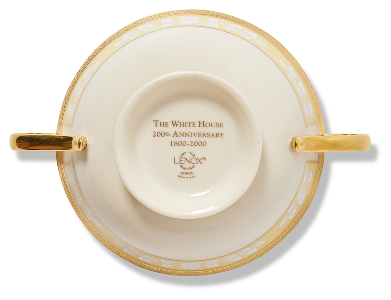 Bill Clinton 200th Anniversary White House China Soup Bowl & Saucer