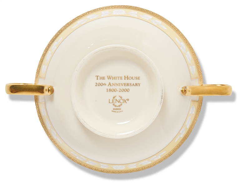 Bill Clinton 200th Anniversary White House China Soup Bowl & Saucer