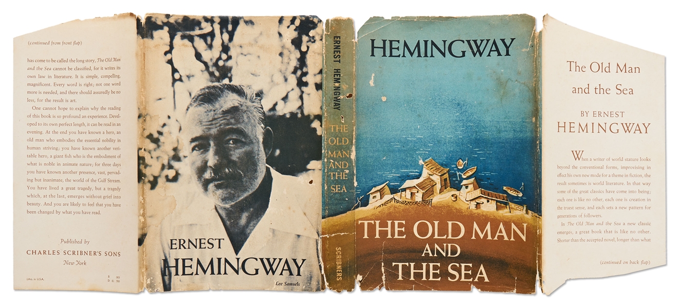 First Edition, First Printing of Ernest Hemingway's Classic Pulitzer Prize-Winning Novel ''The Old Man And The Sea'' with Dust Jacket