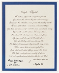 Apollo 15 Space Flown ''High Flight'' Poem on Microfilm -- From the Personal Collection of Astronaut James Irwin