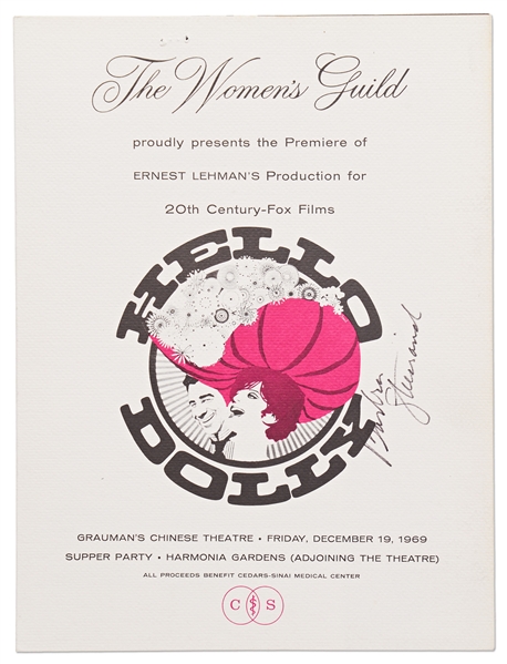 Barbra Streisand Signed Program for ''Hello, Dolly!''