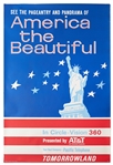 Original Disneyland America the Beautiful Silk-Screened Park Attraction Poster