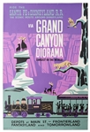 Original Disneyland Grand Canyon Diorama Silk-Screened Park Attraction Poster
