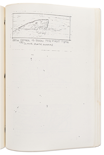 ''JAWS'' Script from 1974 -- Revised Final Draft Screenplay Runs 123pp. Plus 96pp. of Storyboards