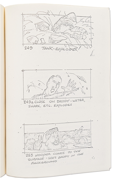 ''JAWS'' Script from 1974 -- Revised Final Draft Screenplay Runs 123pp. Plus 96pp. of Storyboards