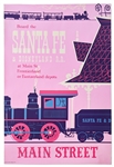 Original Disneyland Santa Fe & Disneyland R.R. Silk-Screened Park Attraction Poster -- One of the Rarest Disneyland Posters